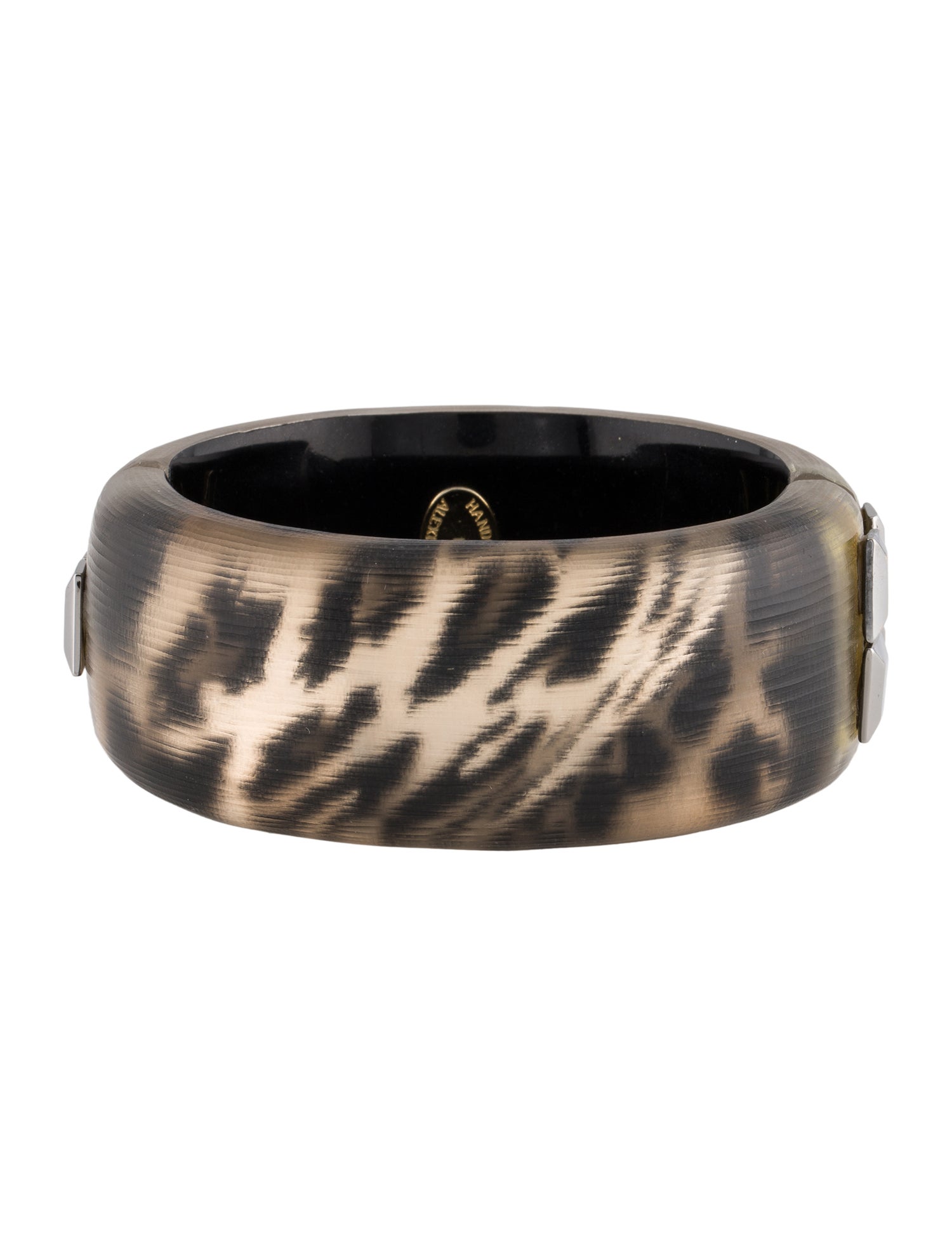 Alexis Bittar Lucite Printed Hinged Bangle Bracelet