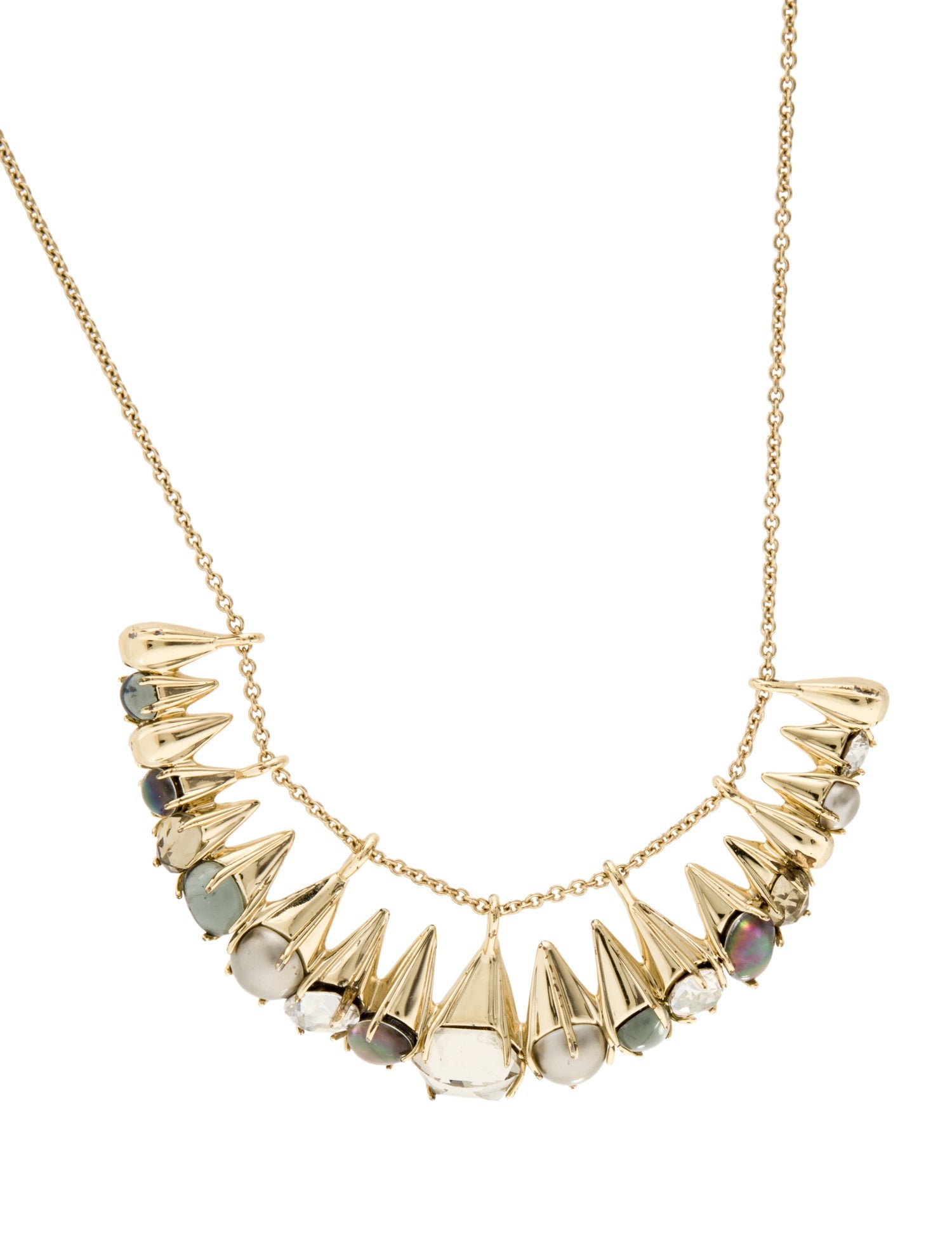 Alexis Bittar Faux Pearl & Crystal Pendant Necklace