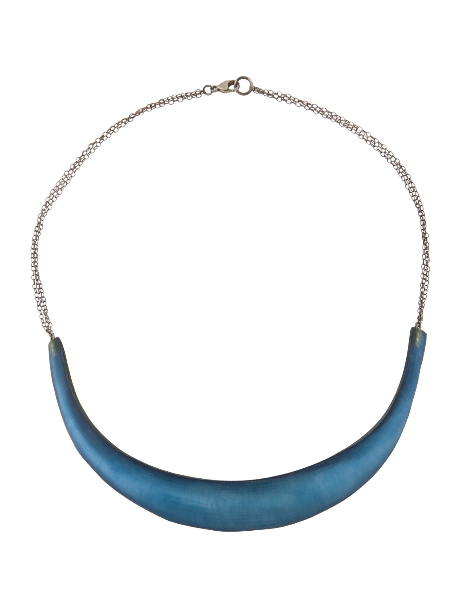 Alexis Bittar Lucite Large Crescent Pendant Necklace