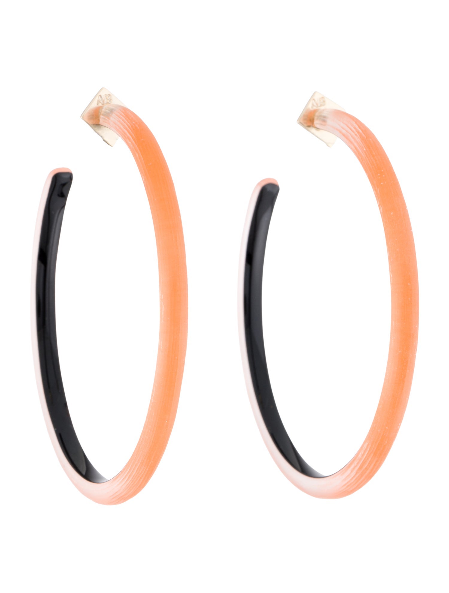 Alexis Bittar Lucite Large Skinny Hoop Earrings