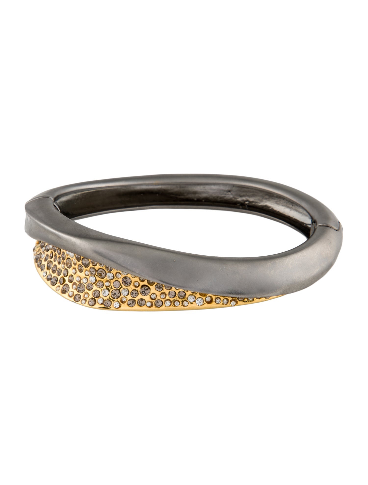 Alexis Bittar Miss Havisham Crystal Encrusted Hinged Bracelet