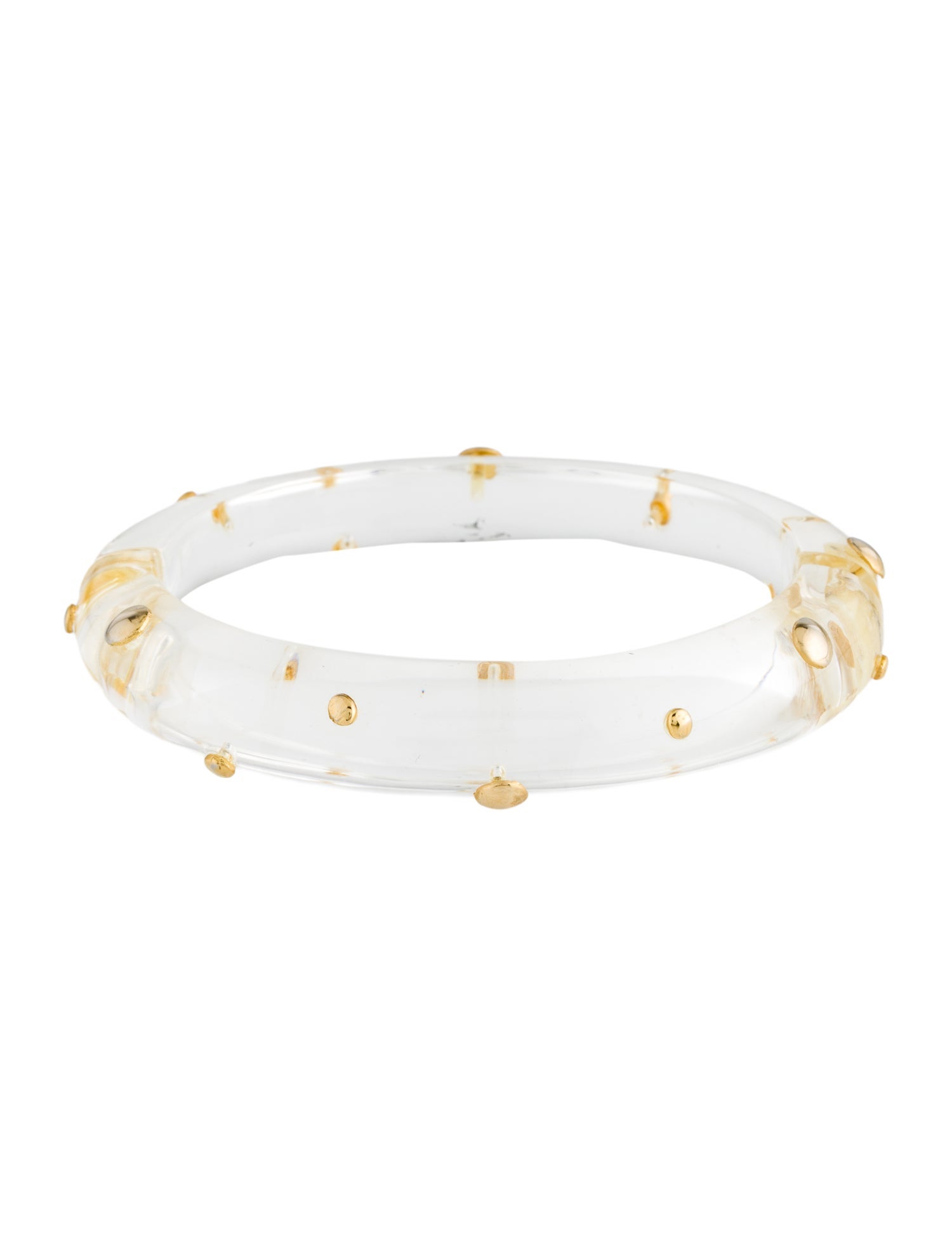 Alexis Bittar Lucite Studded Hinge Bangle Bracelet