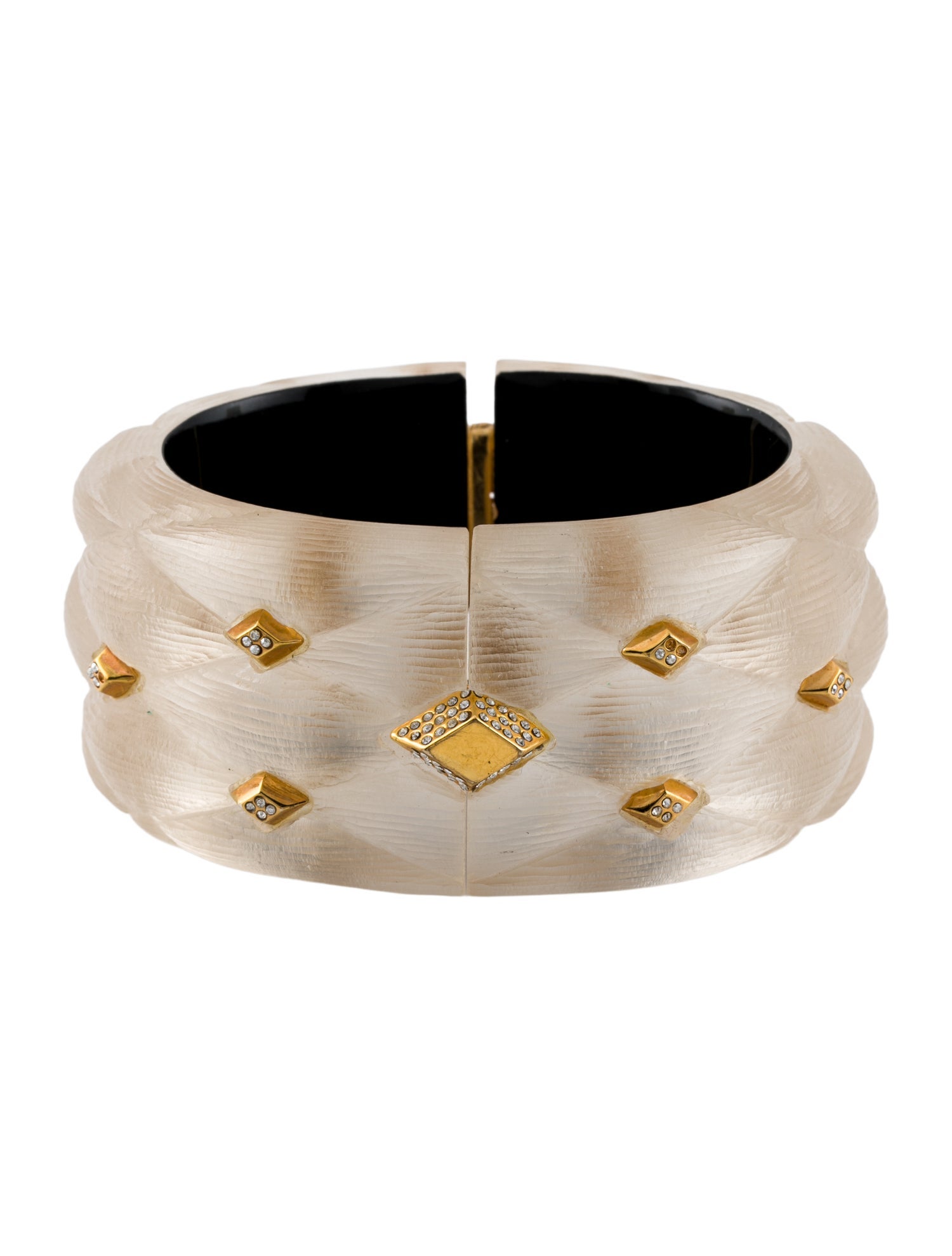 Alexis Bittar Lucite & Crystal Bangle Bracelet