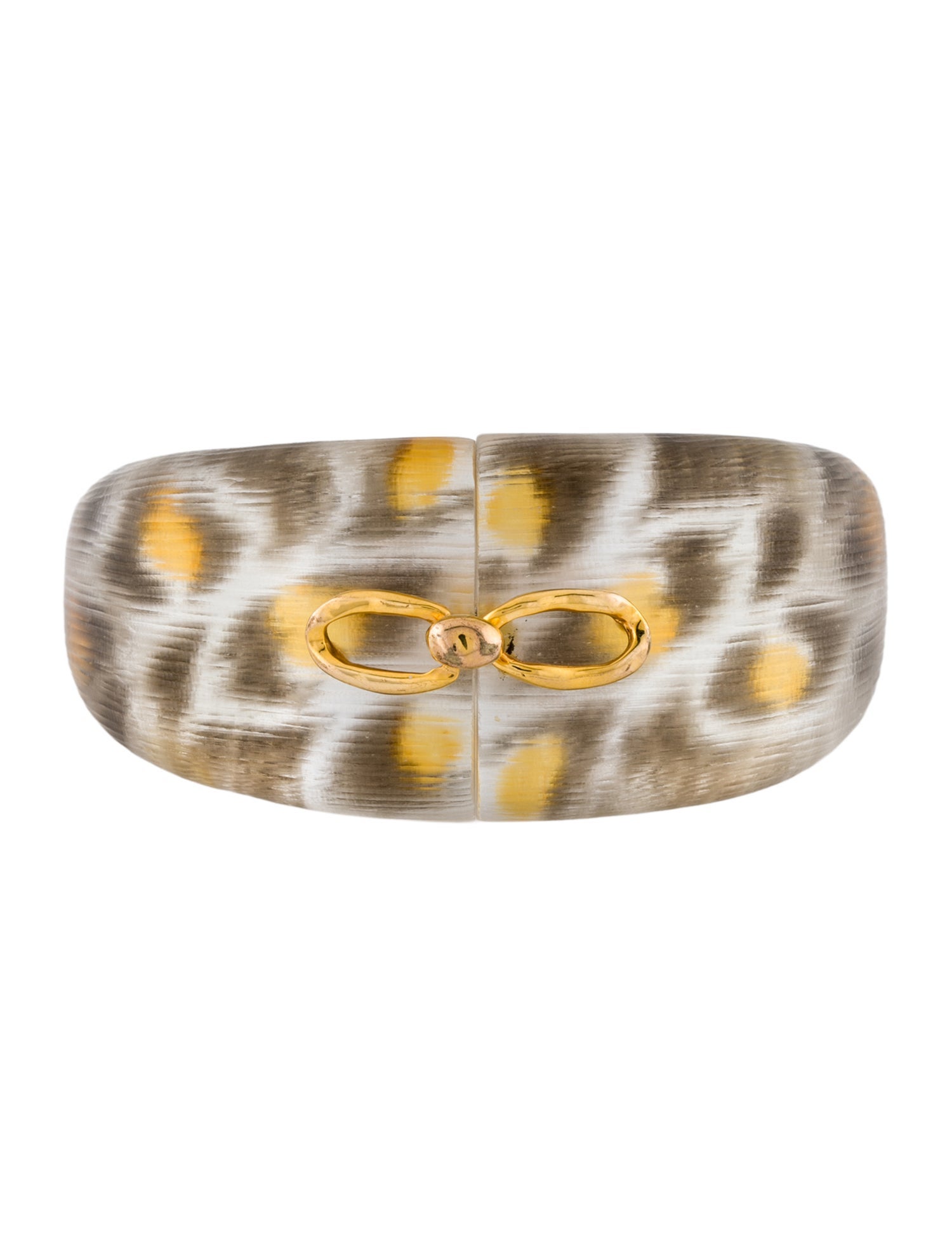 Alexis Bittar Lucite Leopard Print Bangle Bracelet
