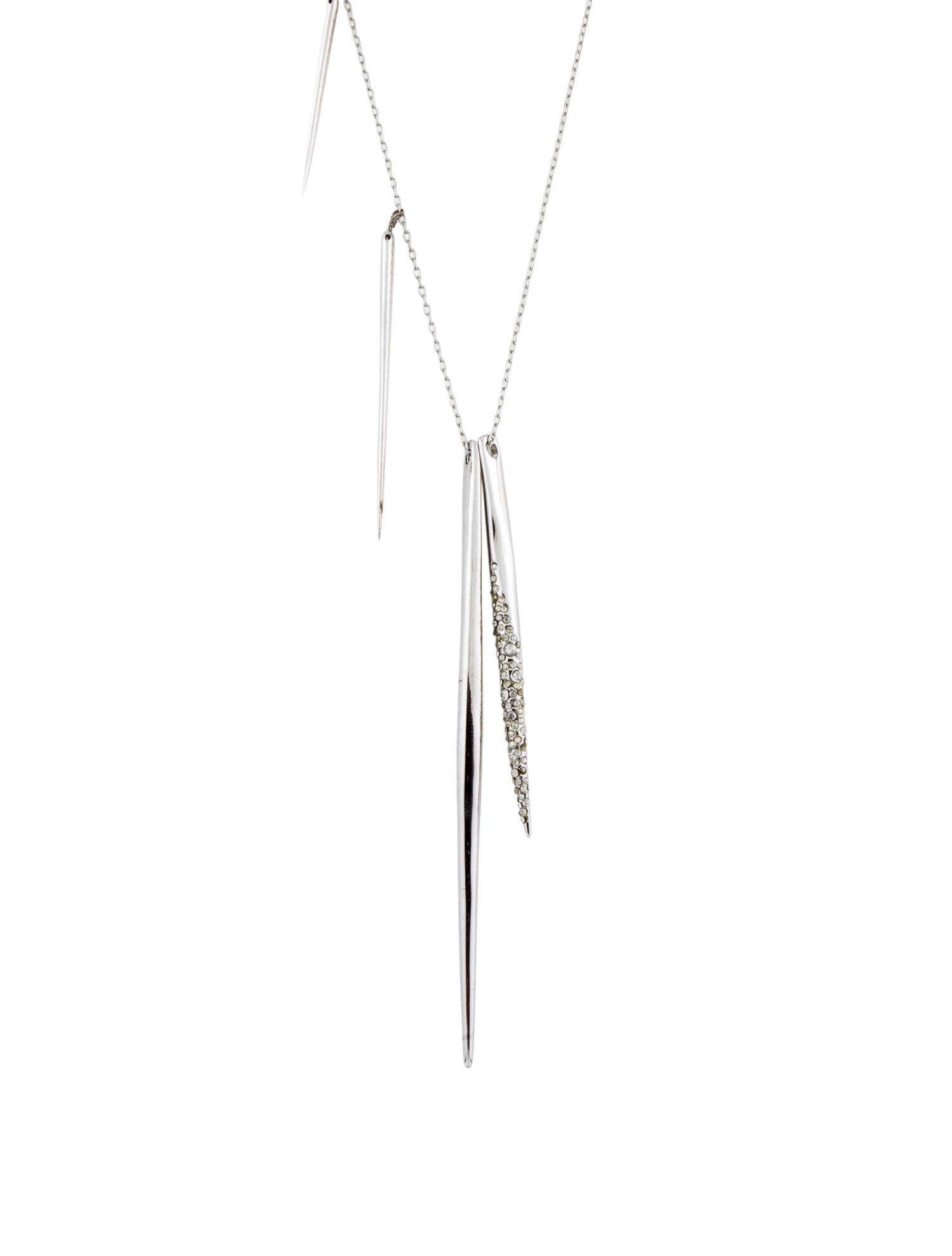 Alexis Bittar Crystal Encrusted Long Spear Necklace