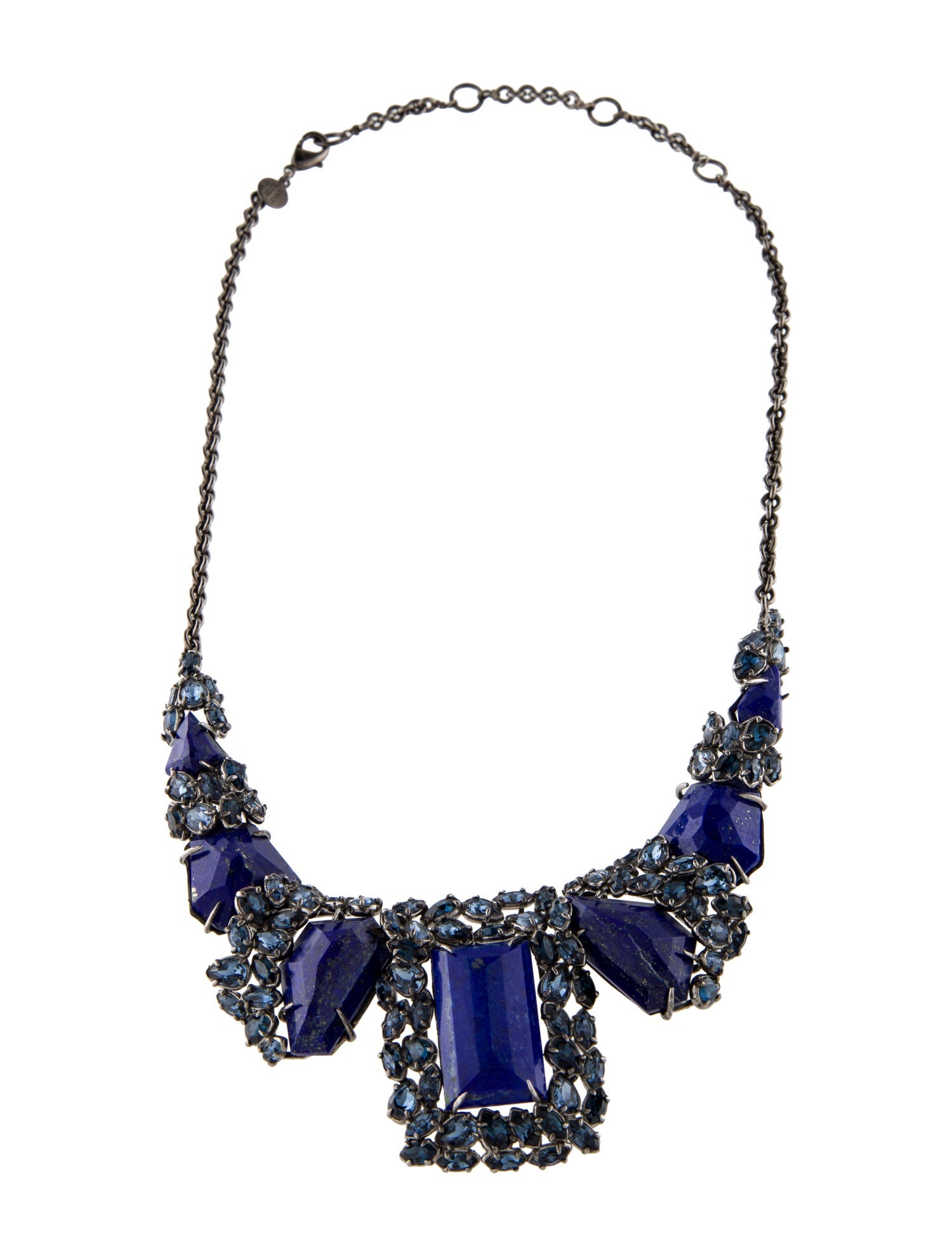 Alexis Bittar "Crystal Miss Havisham 'Pavo' Bib Necklace