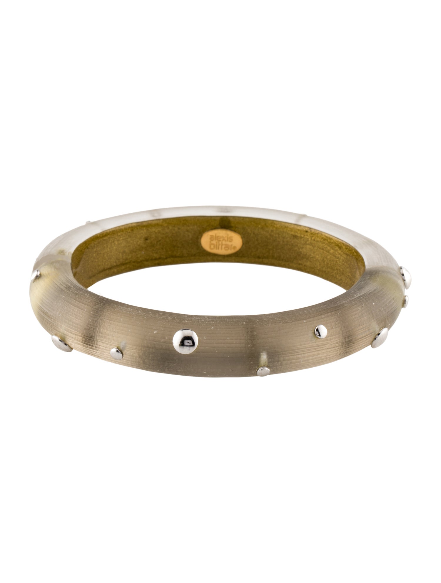 Alexis Bittar Lucite Studded Hinge Bangle Bracelet
