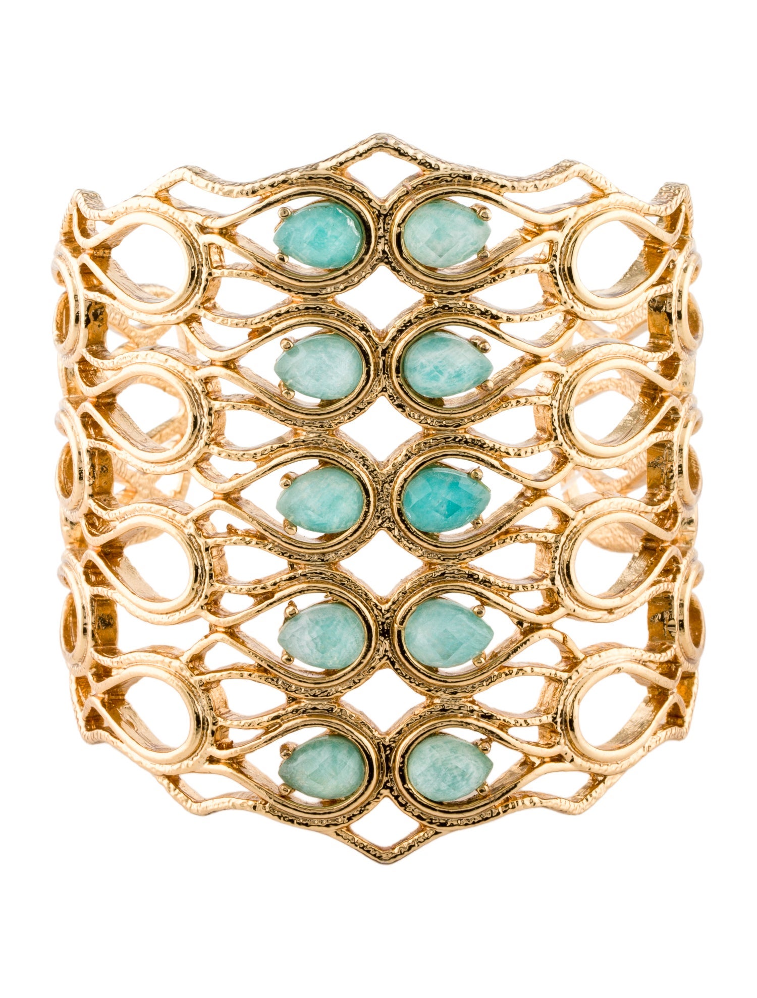 Alexis Bittar Maldivian Scalloped Aigrette Cuff Bracelet