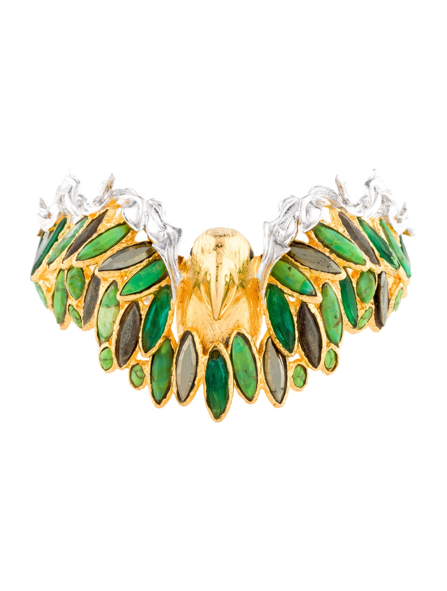 Alexis Bittar Crystal Parrot Cuff Bracelet