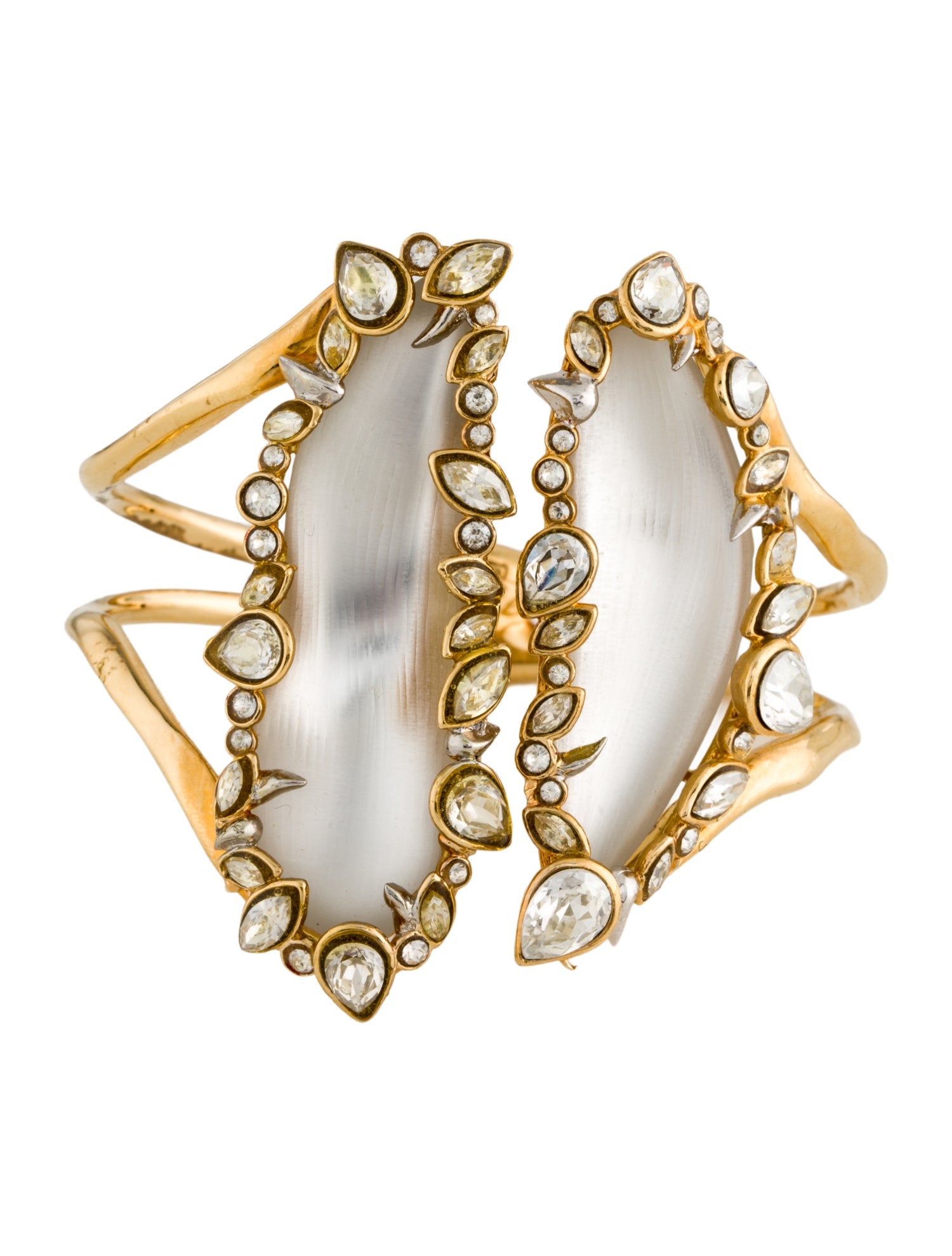Alexis Bittar Lucite & Crystal Cuff Bracelet