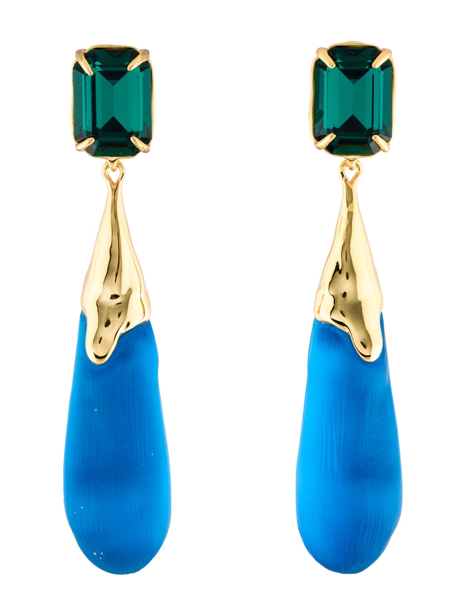 Alexis Bittar Lucite & Crystal Bonbon Earclip Earrings