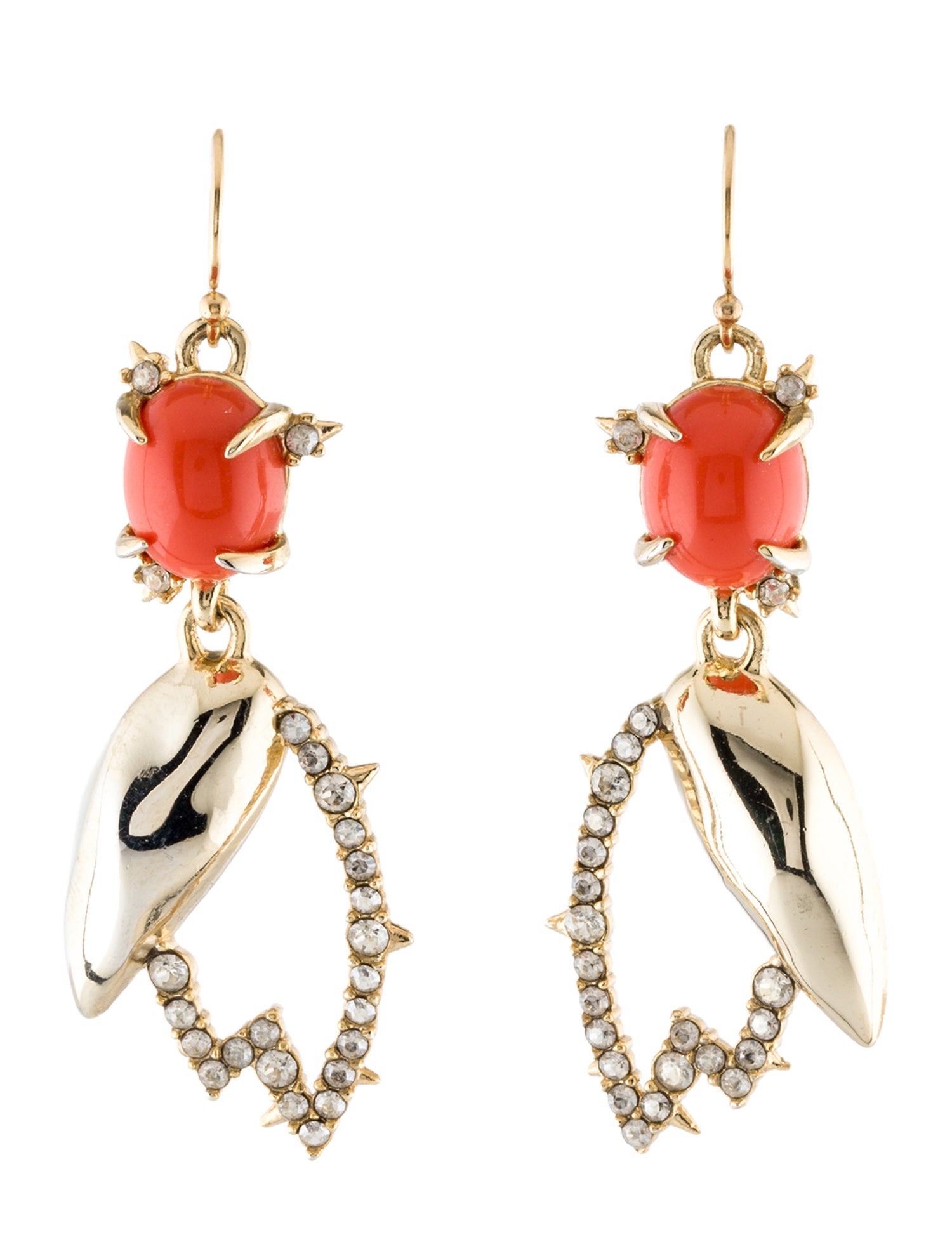 Alexis Bittar Resin & Crystal Drop Earrings