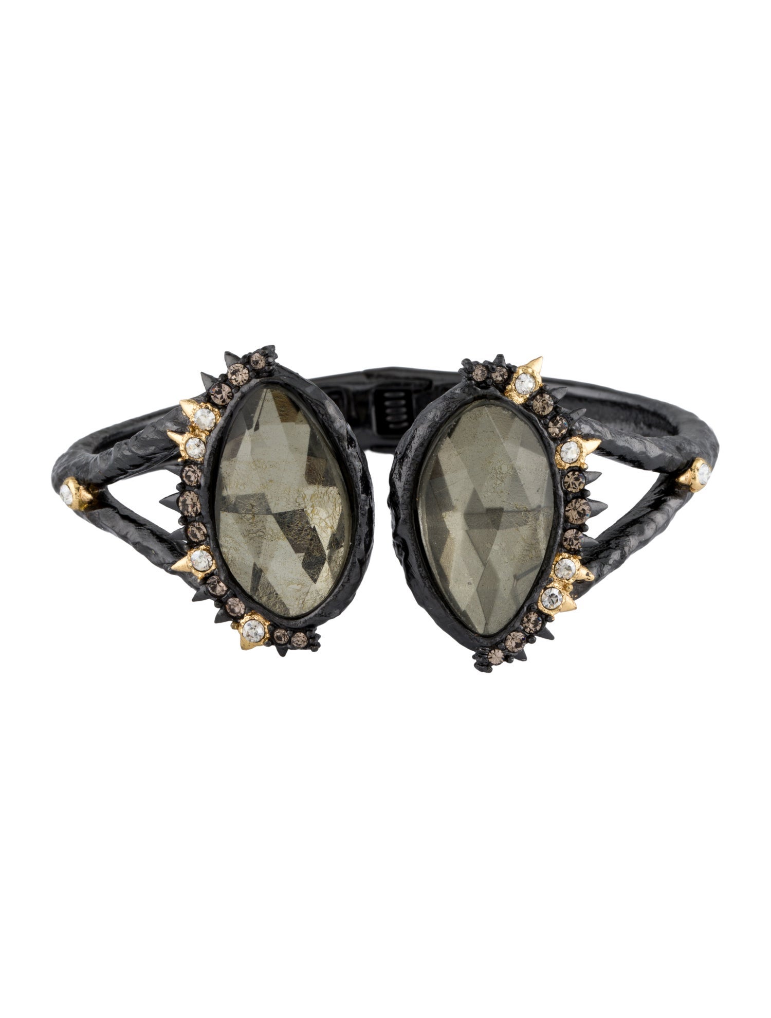 Alexis Bittar Crystal Hinged Cuff Bracelet