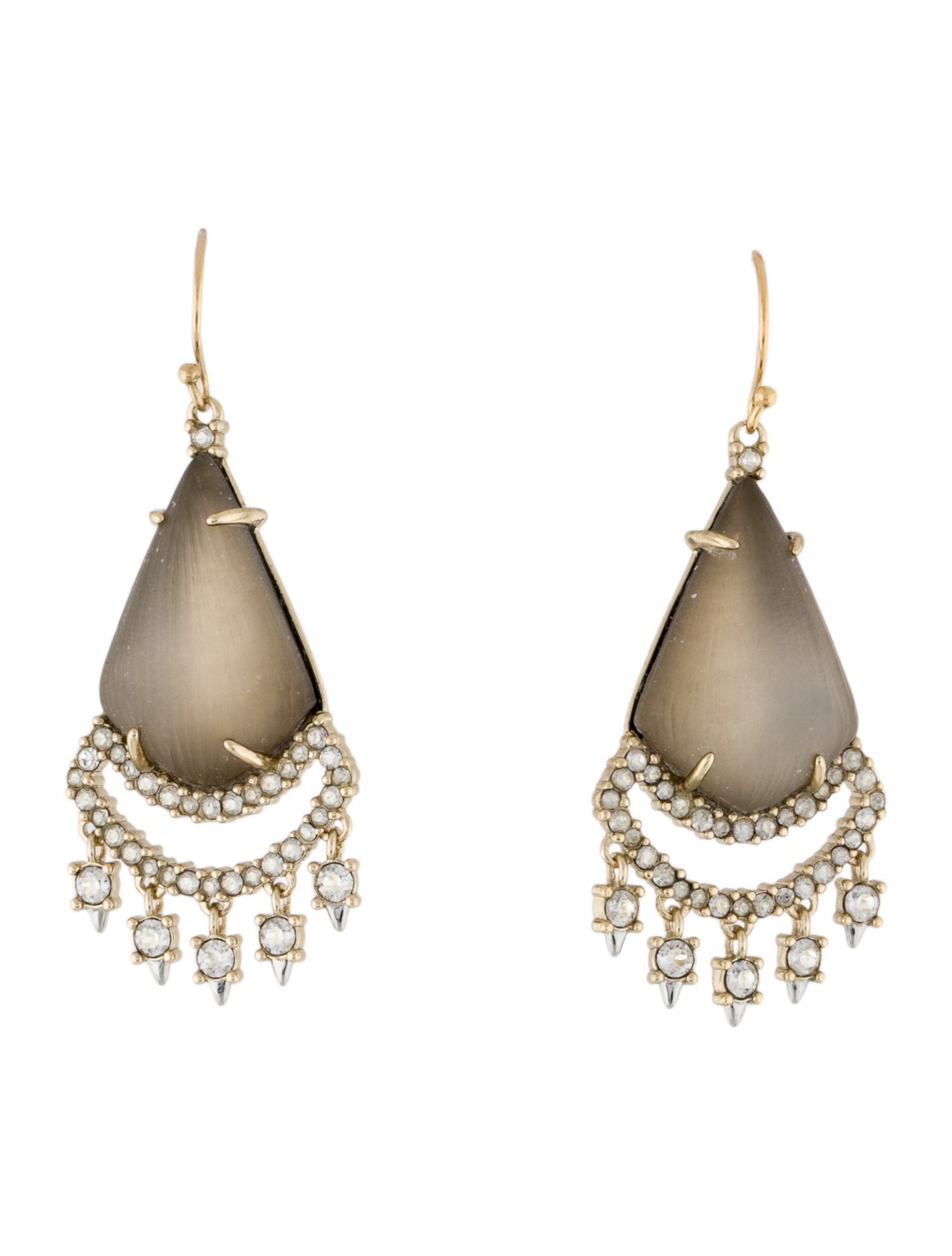 Alexis Bittar Lucite & Crystal Chandelier Drop Earrings