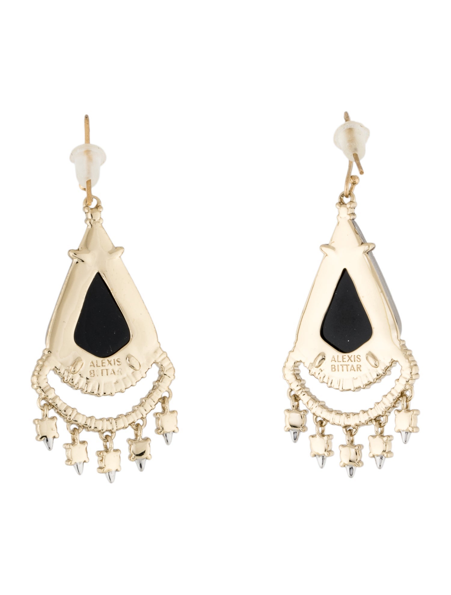 Alexis Bittar Lucite & Crystal Chandelier Drop Earrings