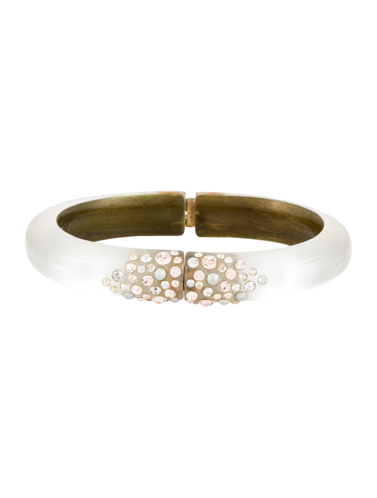 Alexis Bittar Crystal & Lucite Hinge Bracelet