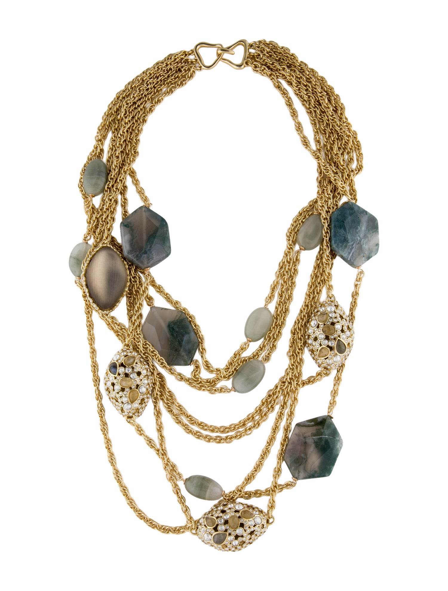Alexis Bittar Lucite & Crystal Multistrand Necklace