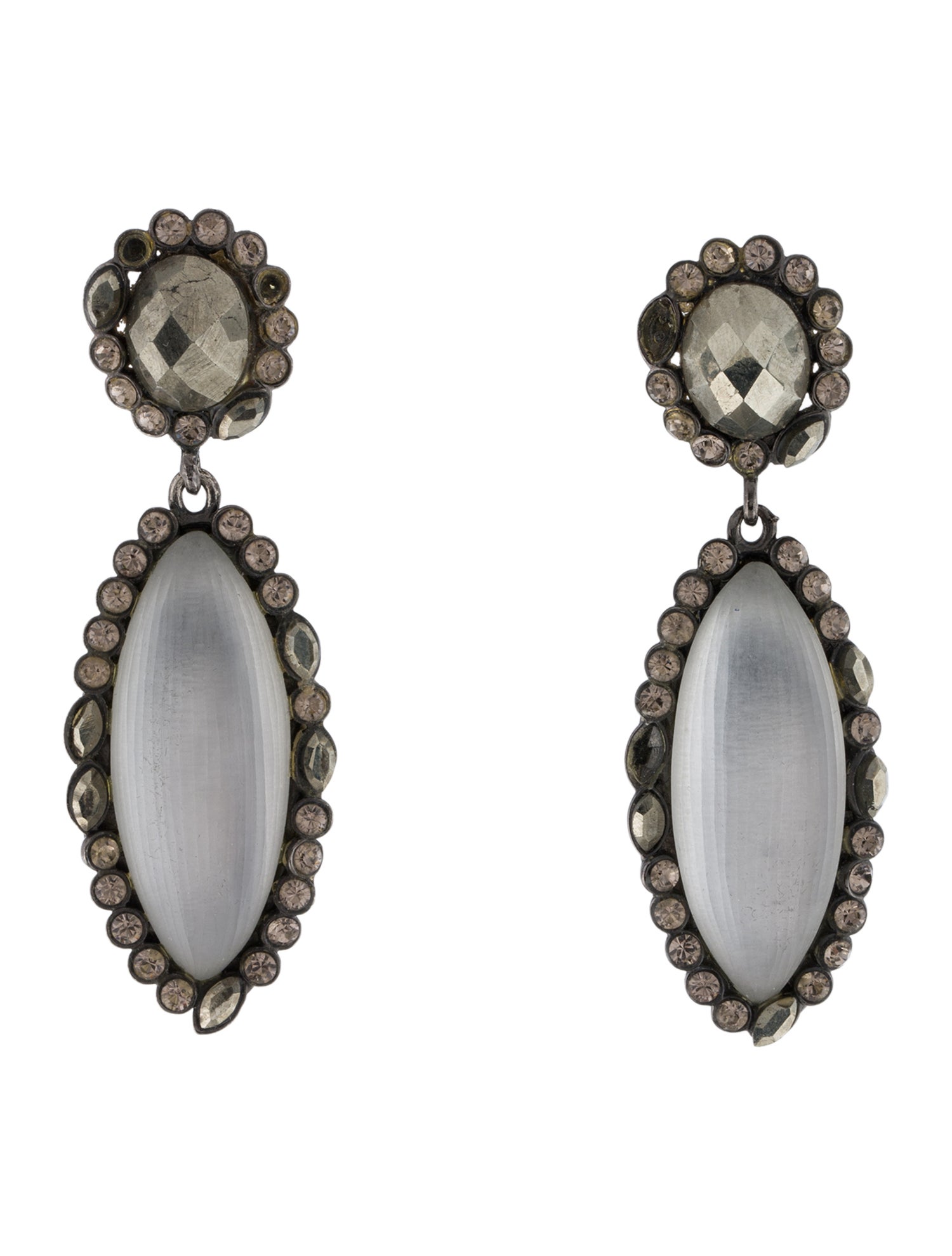 Alexis Bittar Lucite And Crystal Drop Earrings