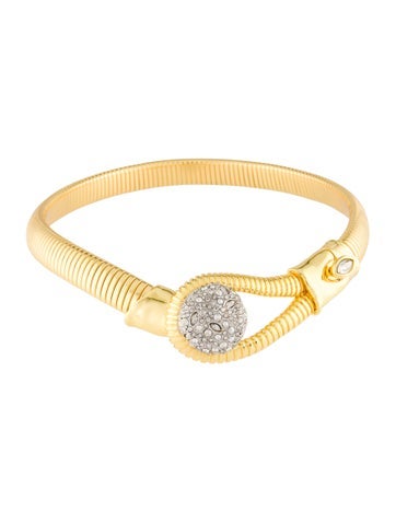 Pre-owned Alexis Bittar Solanales Crystal Pebble Collar Necklace, 15" In Multi