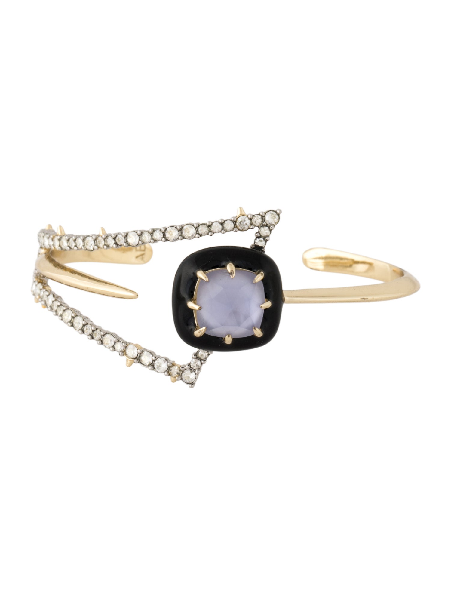 Alexis Bittar Mother of Pearl Doublet, Crystal & Enamel Cuff Bracelet