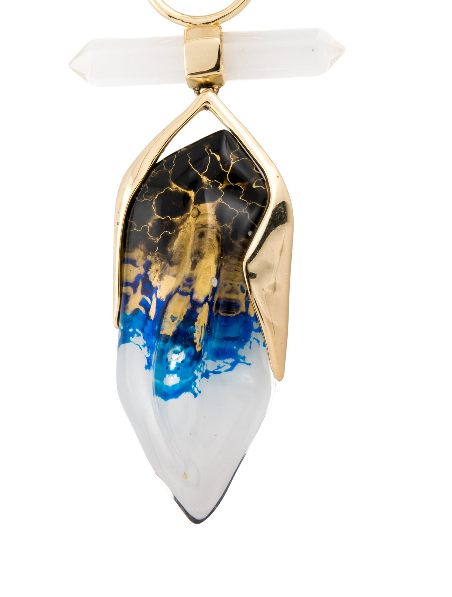 Alexis Bittar Liquid Lucite Pendant Necklace