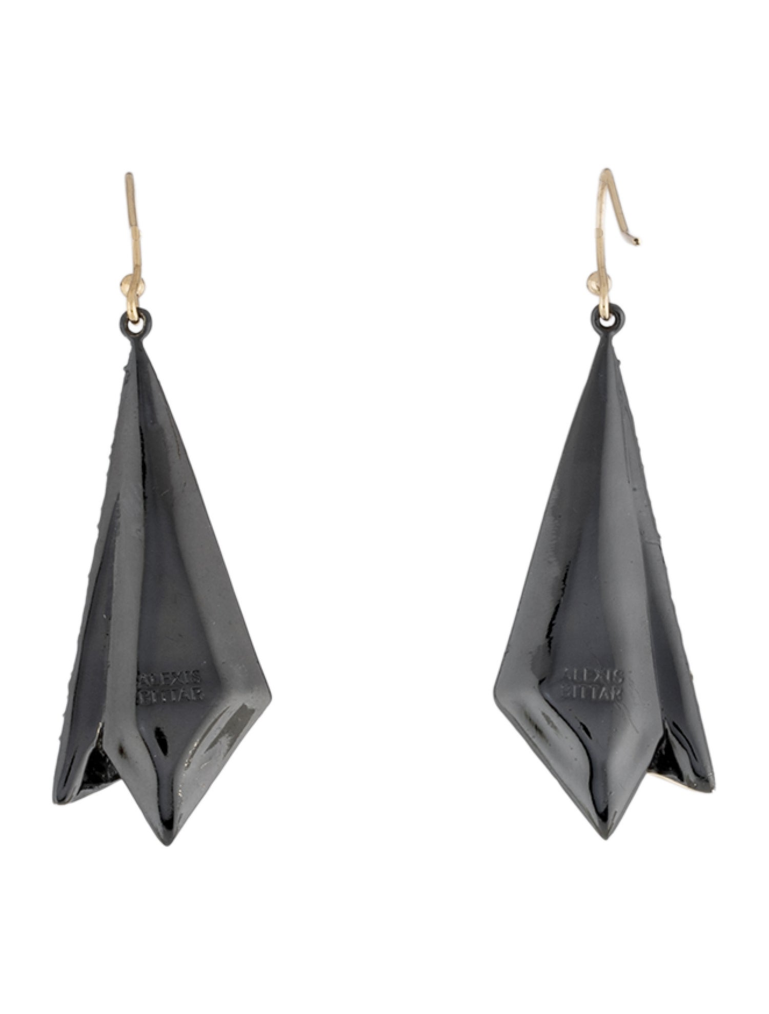 Alexis Bittar Crystal Encrusted Layered Origami Drop Earrings