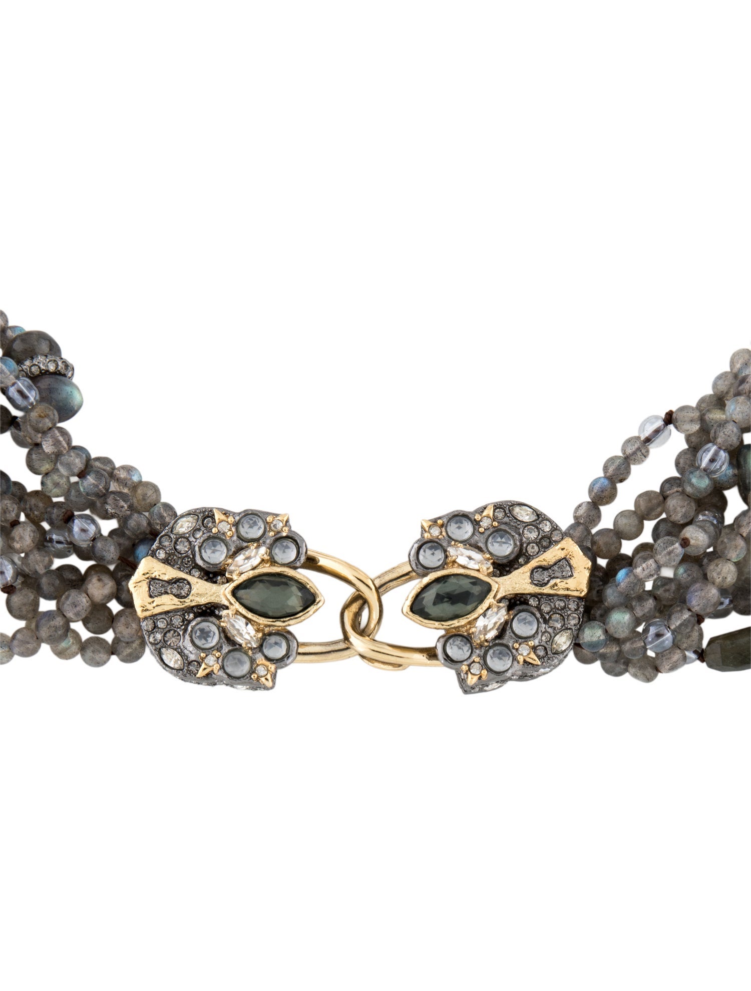 Alexis Bittar Crystal & Stone Collar Necklace