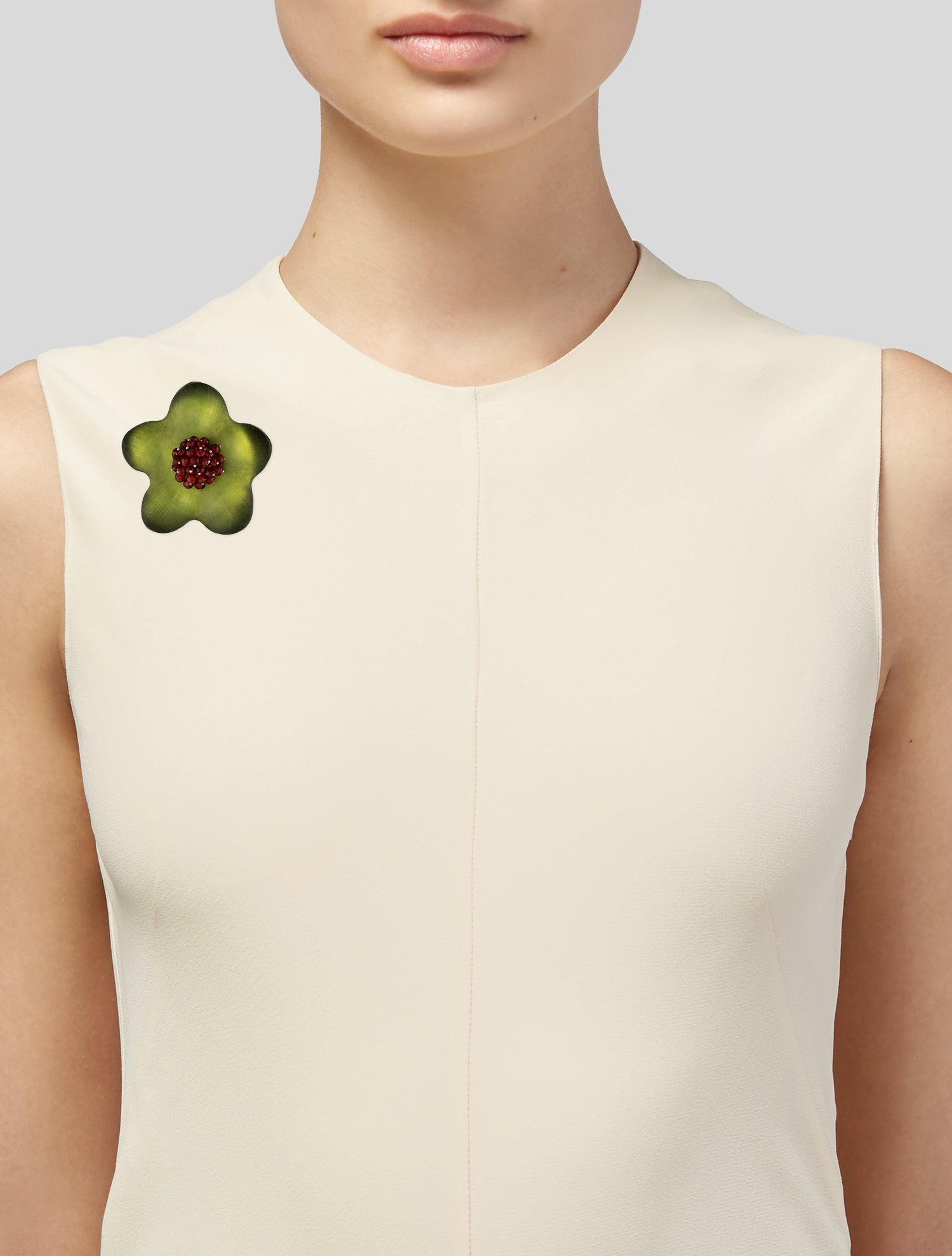 Alexis Bittar Lucite & Bead Floral Brooch