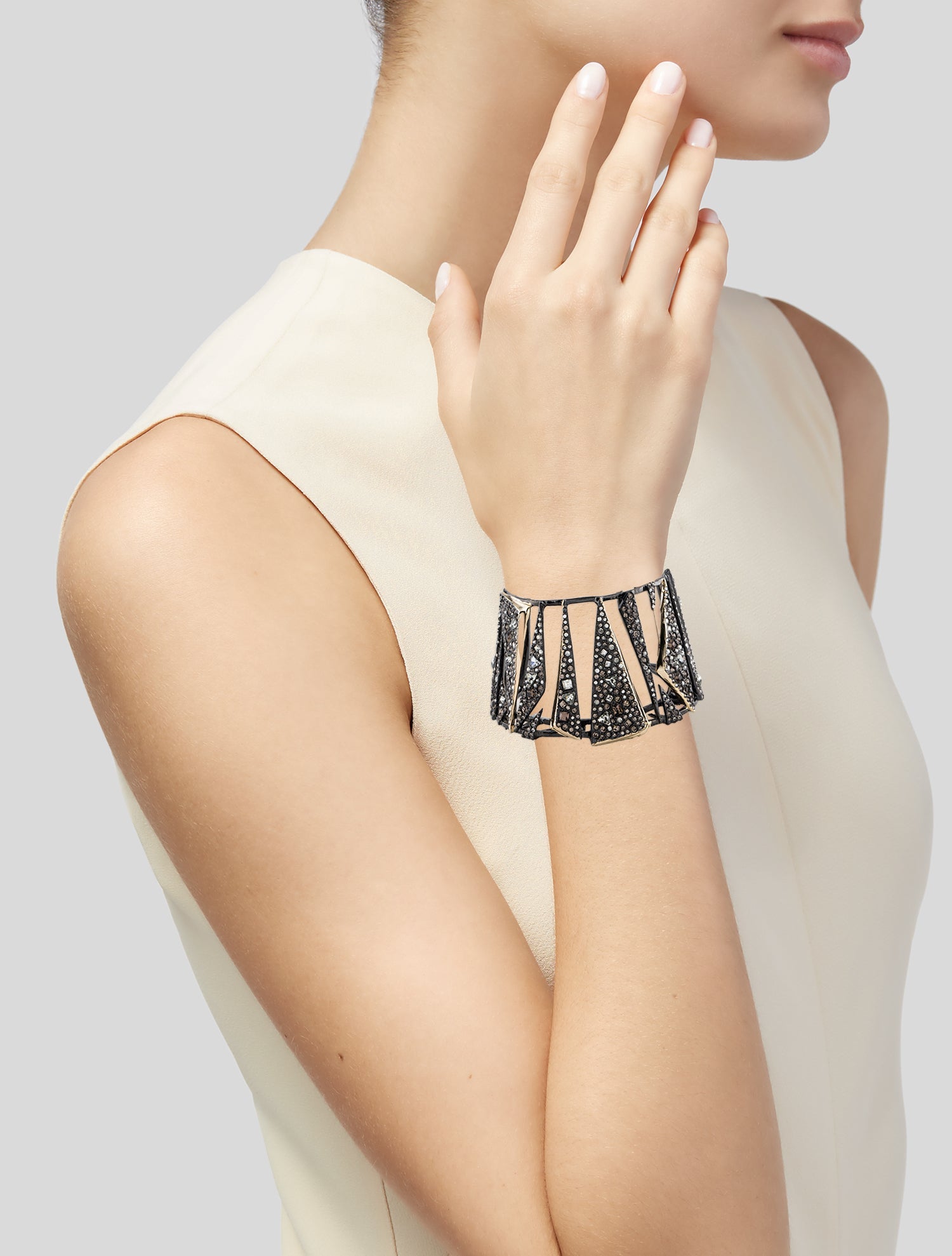 Alexis Bittar Crystal Cuff Bracelet