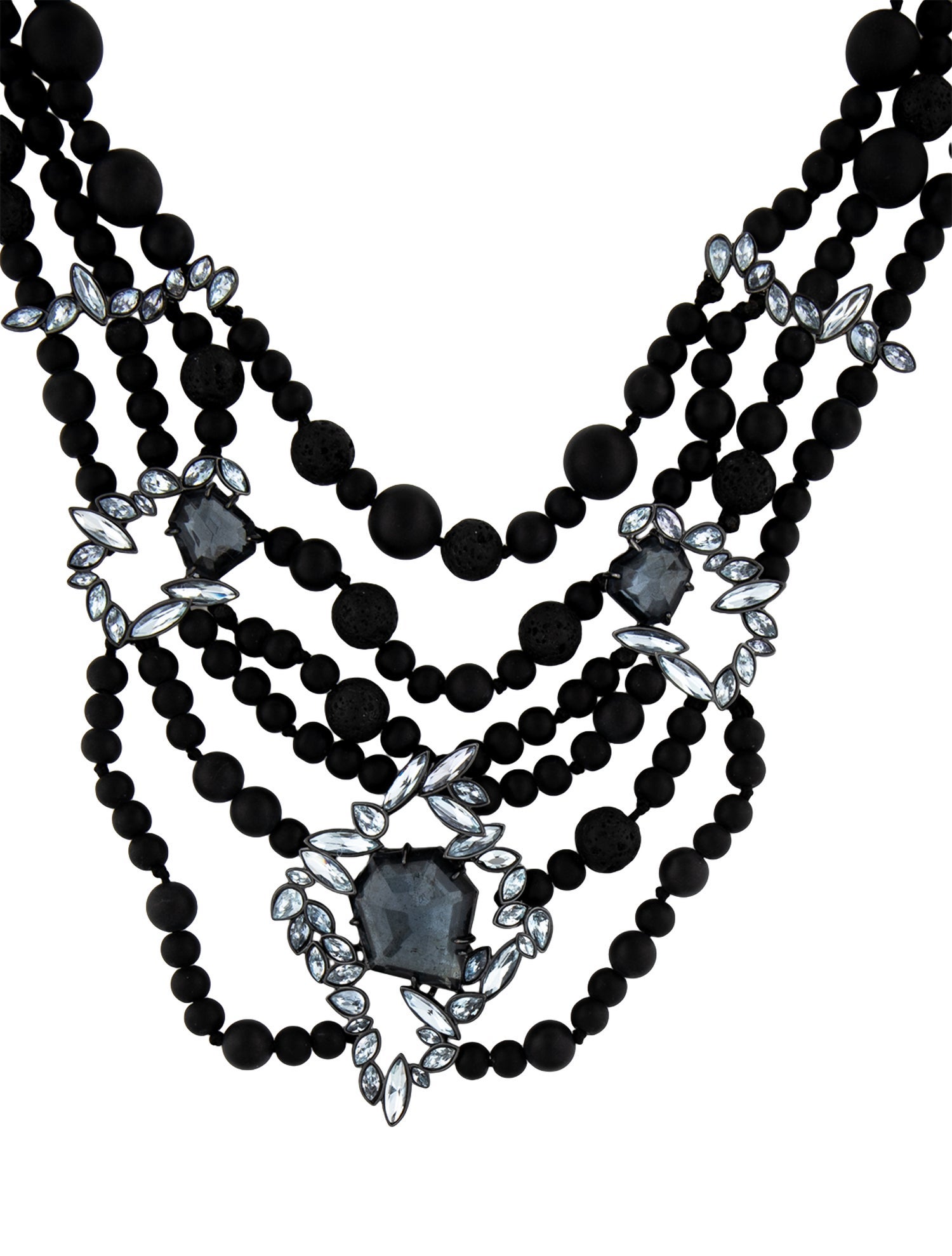 Alexis Bittar Miss Havisham Stone & Crystal Multistrand Necklace