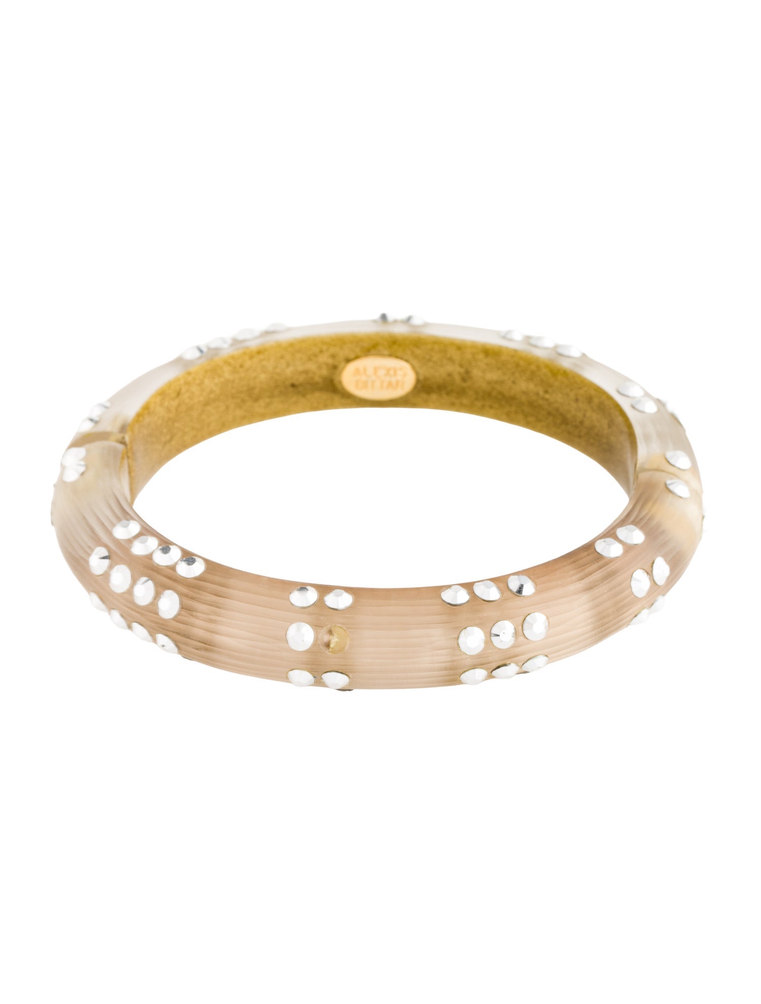Alexis Bittar Lucite & Crystal Hinged Brangle Bracelet