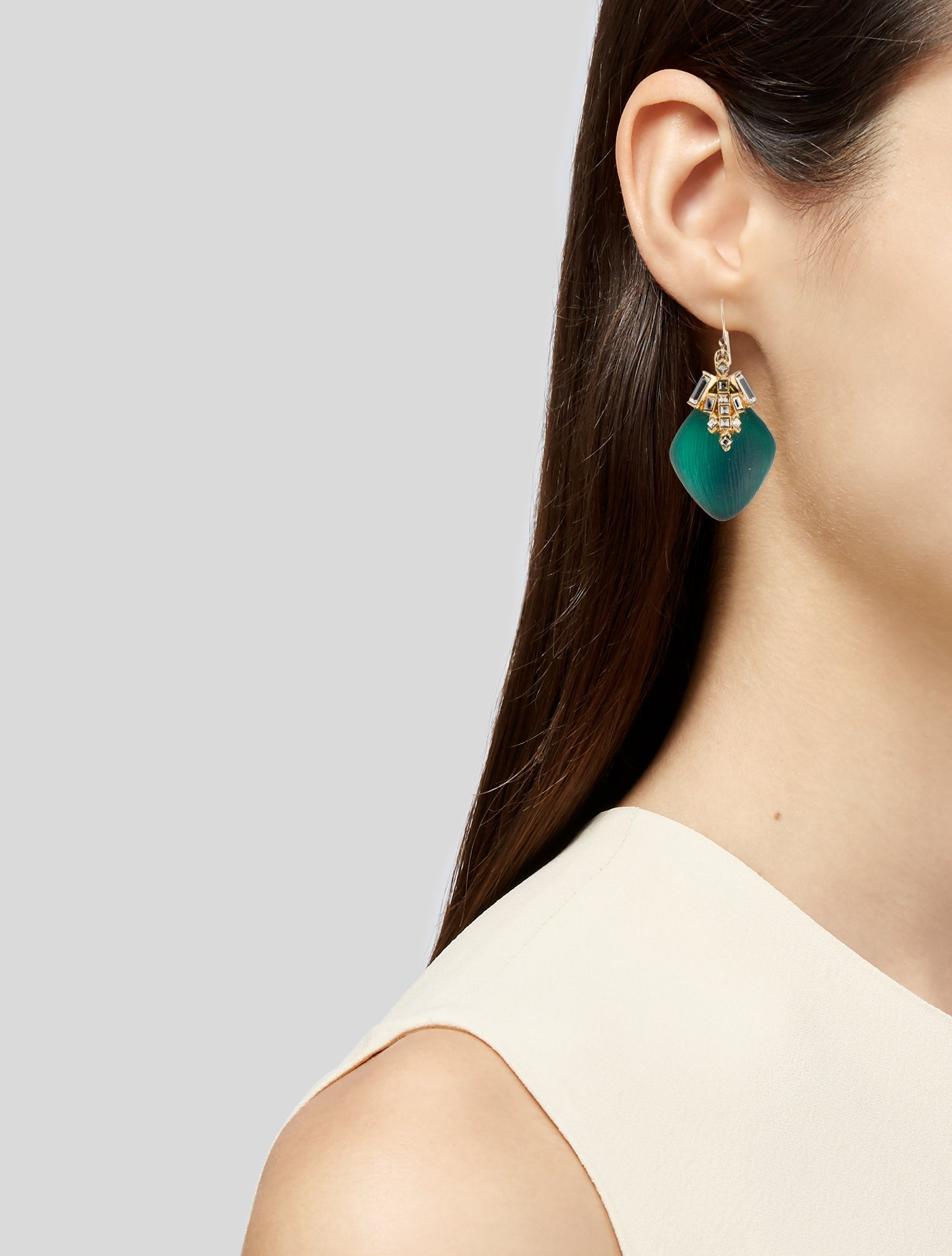 Alexis Bittar Lucite & Crystal Drop Earrings