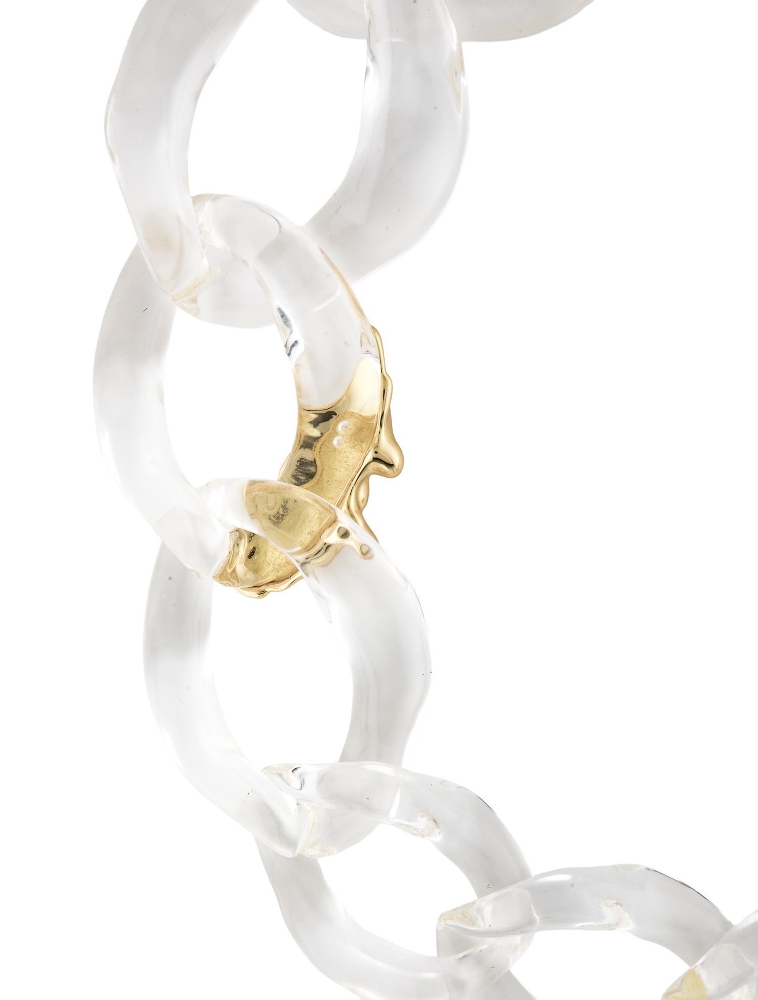 Alexis Bittar Lucite Molten Extra Large Link Necklace