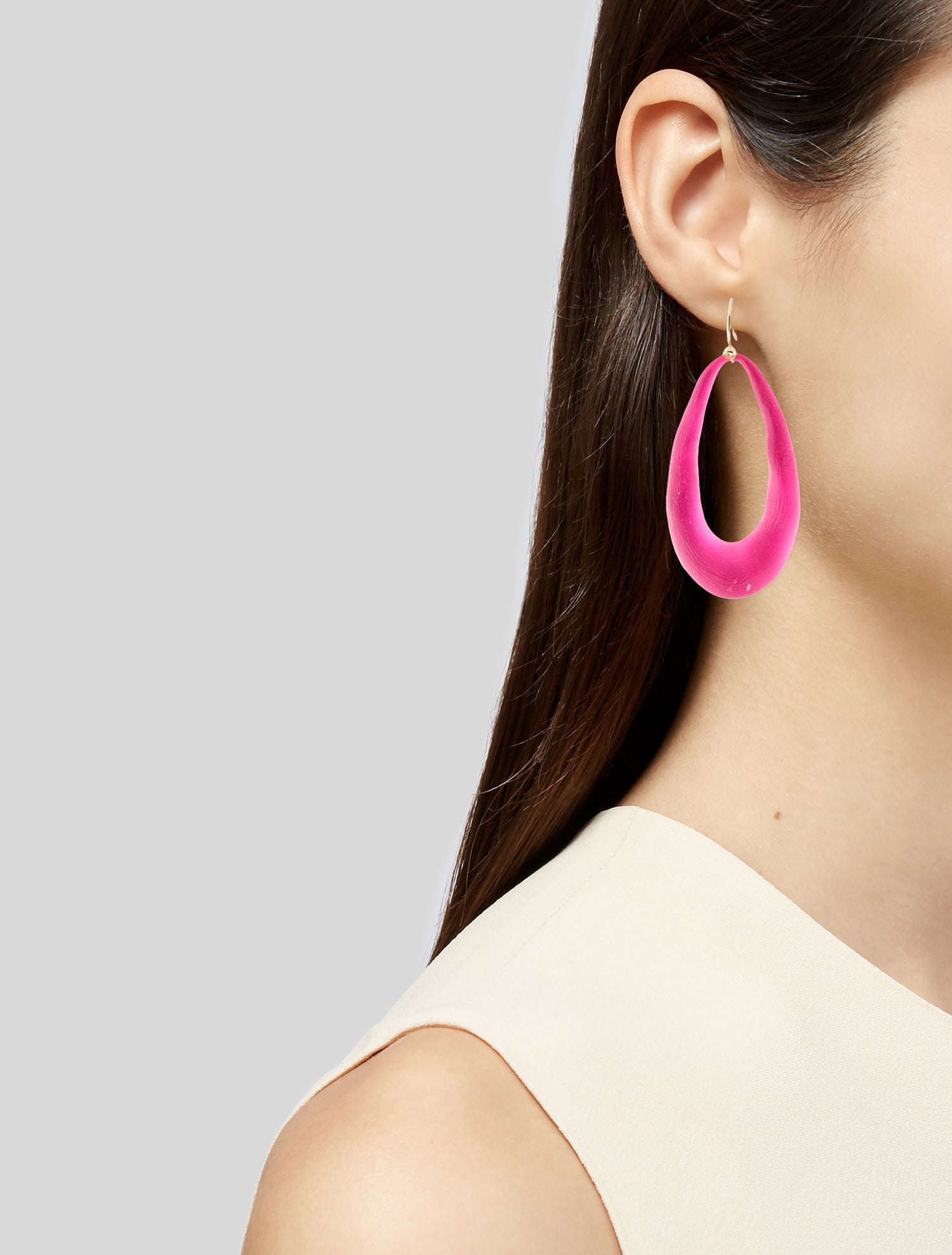 Alexis Bittar Cubic Zirconia & Lucite Link Wire Drop Earrings