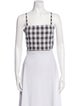 Aniela Parys Plaid Print Square Neckline Crop Top