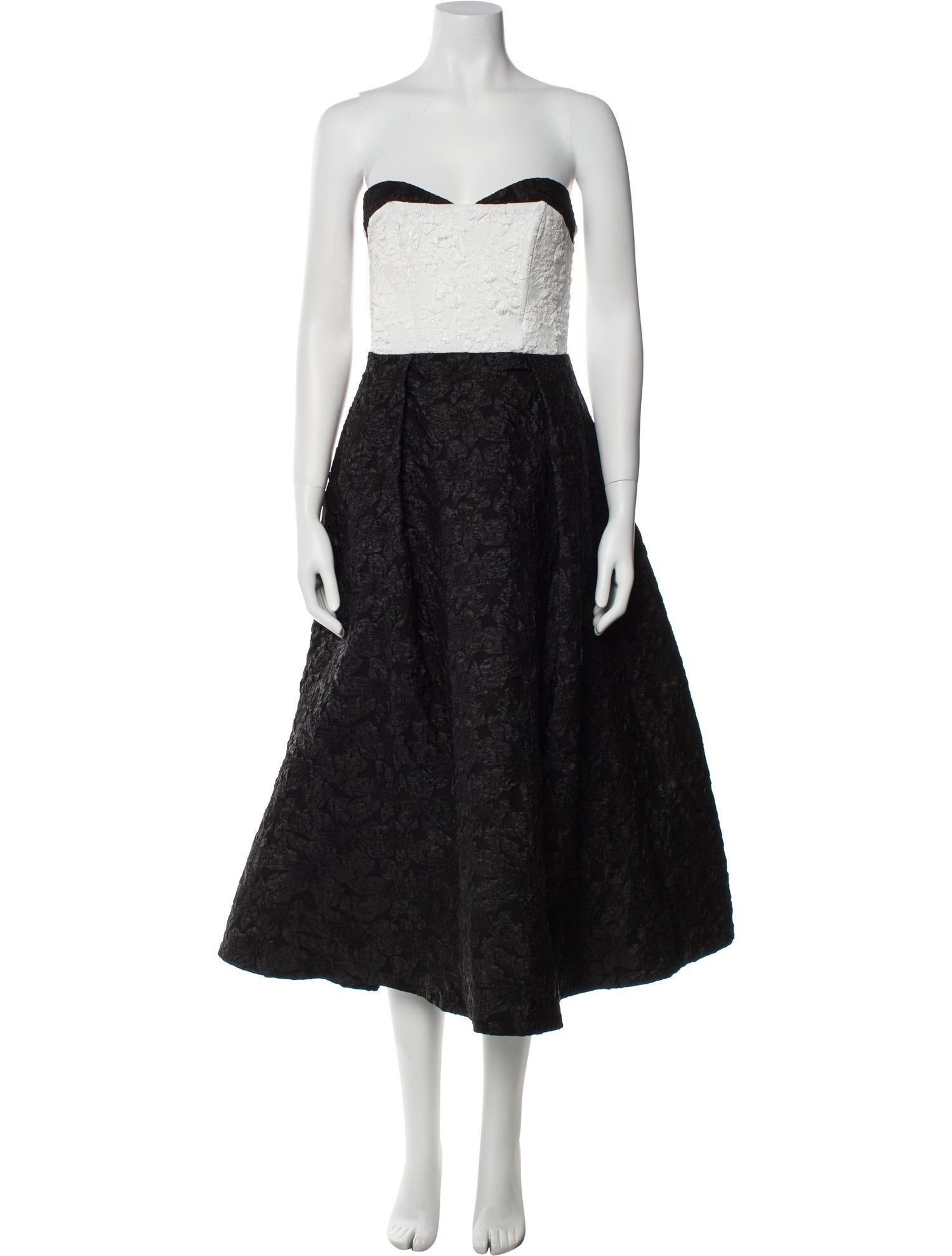 As It May Colorblock Pattern Midi Length Dress