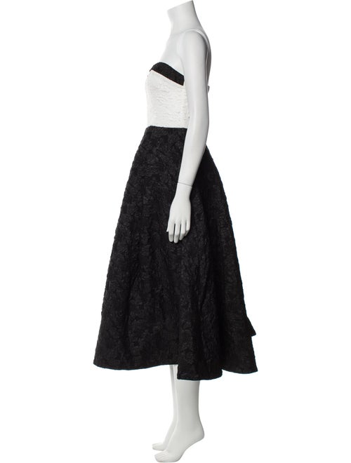 As It May Colorblock Pattern Midi Length Dress