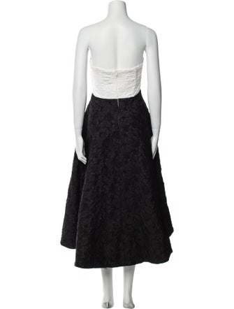 As It May Colorblock Pattern Midi Length Dress