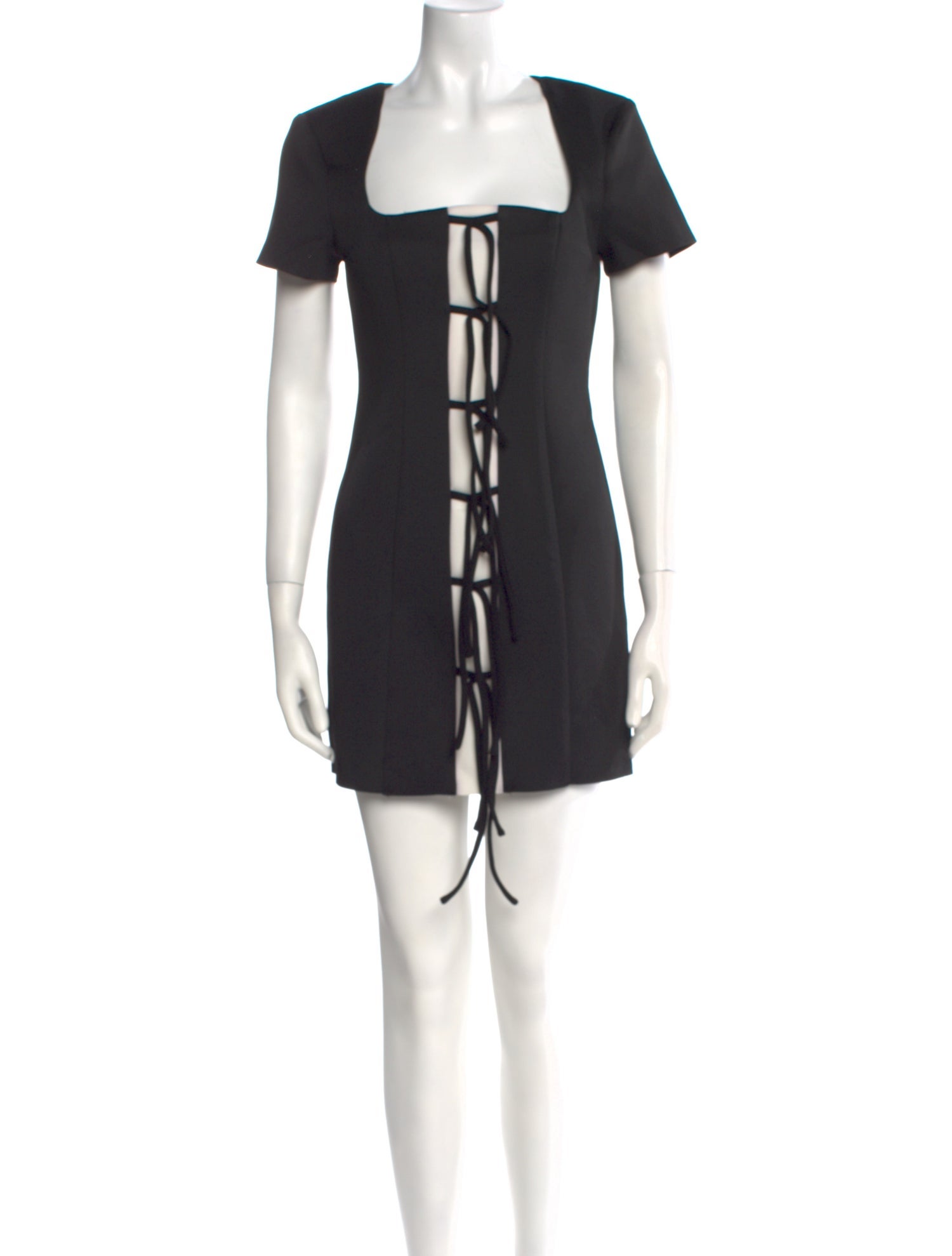 As It May Square Neckline Mini Dress