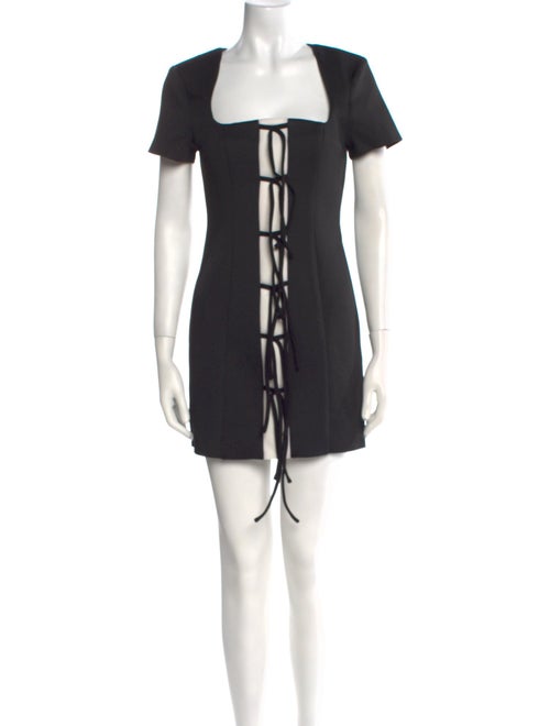 As It May Square Neckline Mini Dress