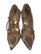 Alejandro Ingelmo Leather Animal Print D'Orsay Pumps