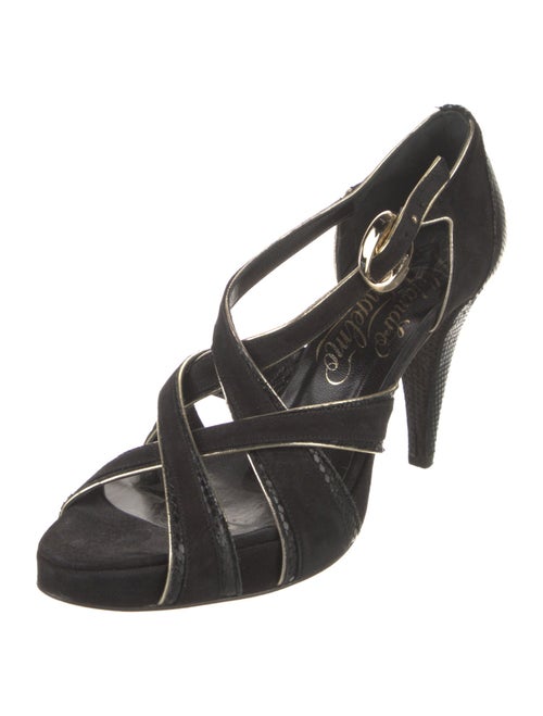 Alejandro Ingelmo Suede Cutout Accent Sandals