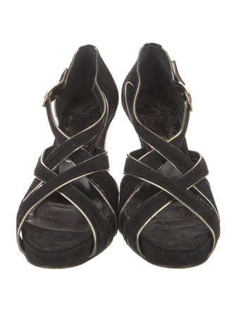 Alejandro Ingelmo Suede Cutout Accent Sandals