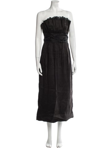 Aje Dresses Linen Midi Length Dress Us4, UK8 | M