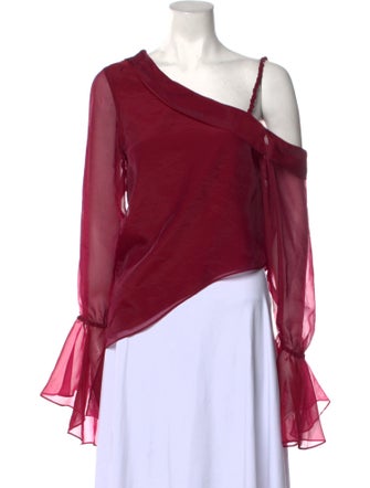 Aje One-Shoulder Long Sleeve Blouse