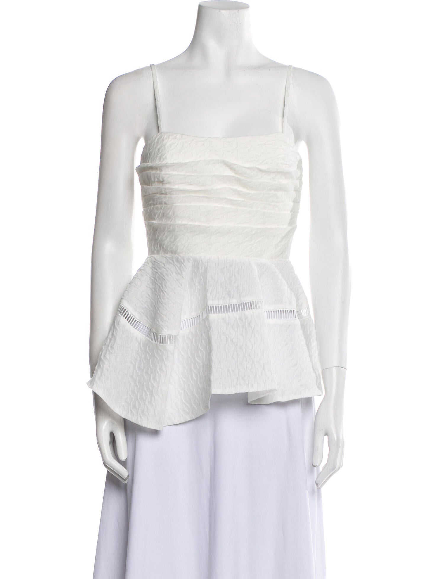 Aje Linen Square Neckline Top