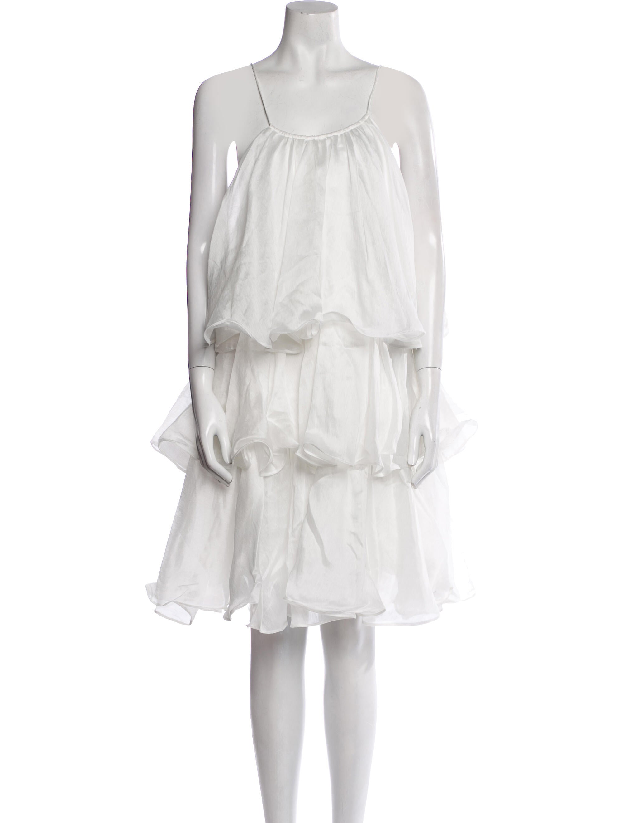 Aje Square Neckline Knee-Length Dress