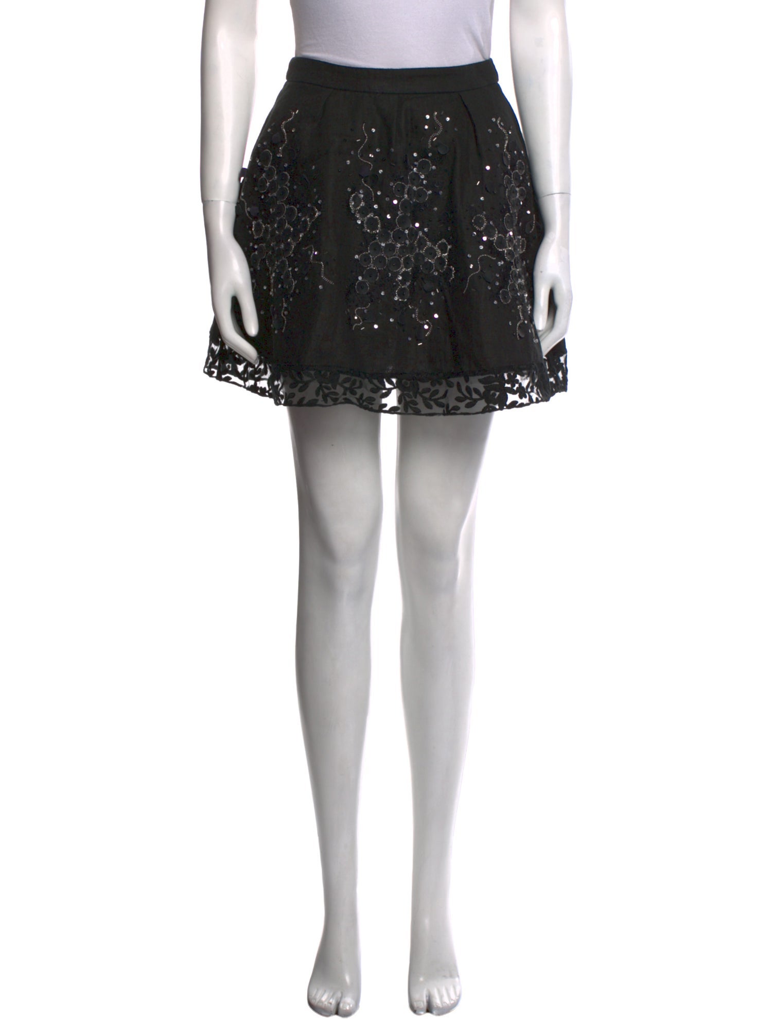 Aje Lace Pattern Mini Skirt