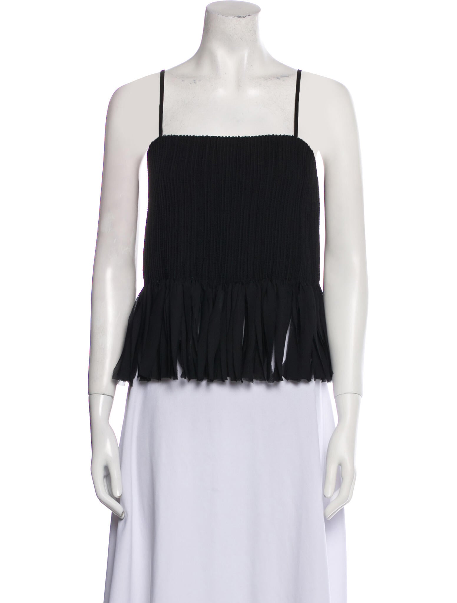 Aje Square Neckline Sleeveless Crop Top