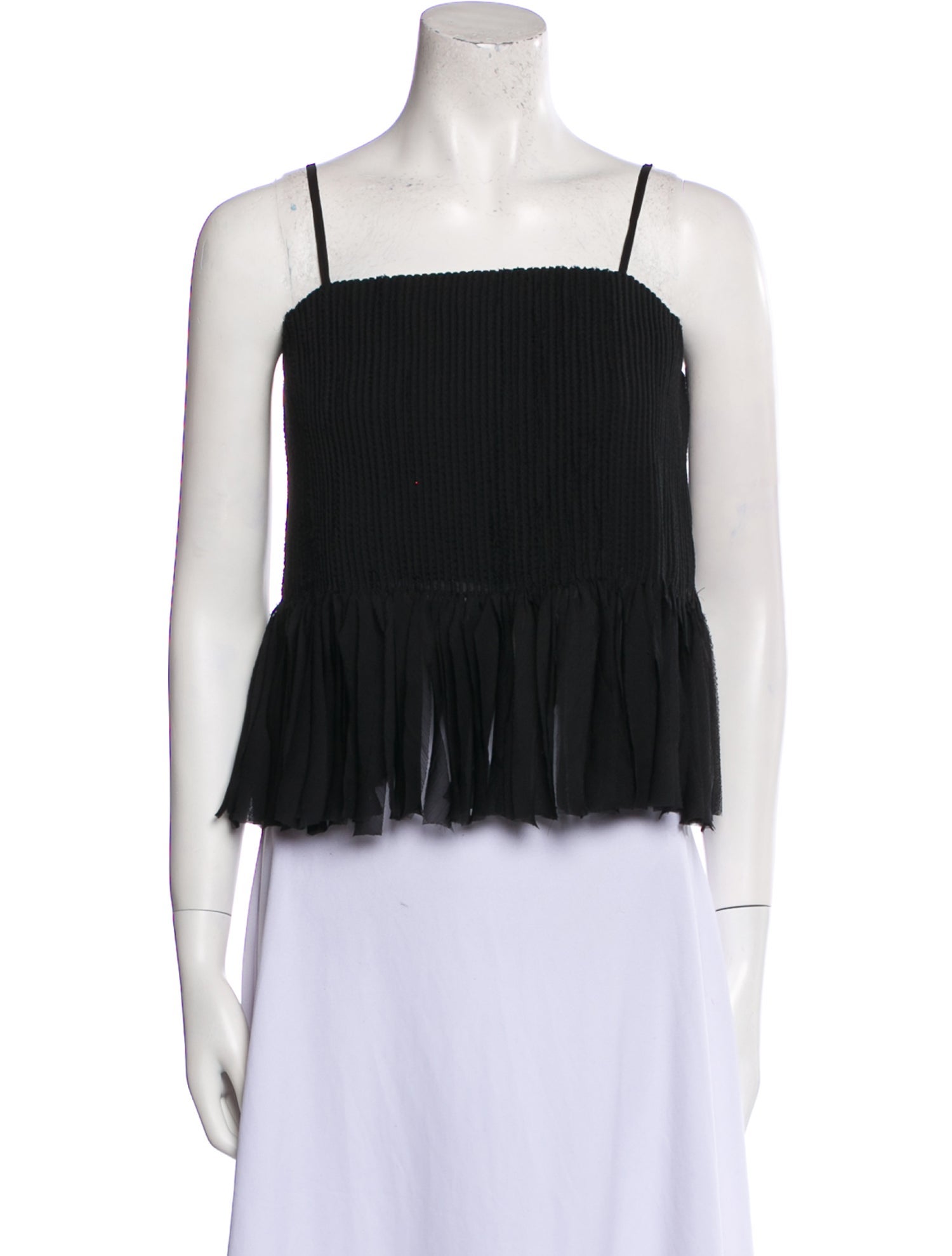 Aje Square Neckline Sleeveless Crop Top